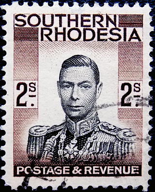 Родезия Южная 1937 год . Король Георг VI . 2,0 s . Каталог 1,50 € . 